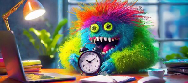 Zeitfresser Monster (Bild: Adobe Firefly)