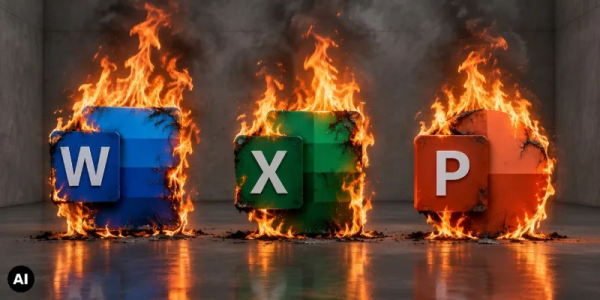 Office Word Excel Powerpoint (Bild: Magnific AI)